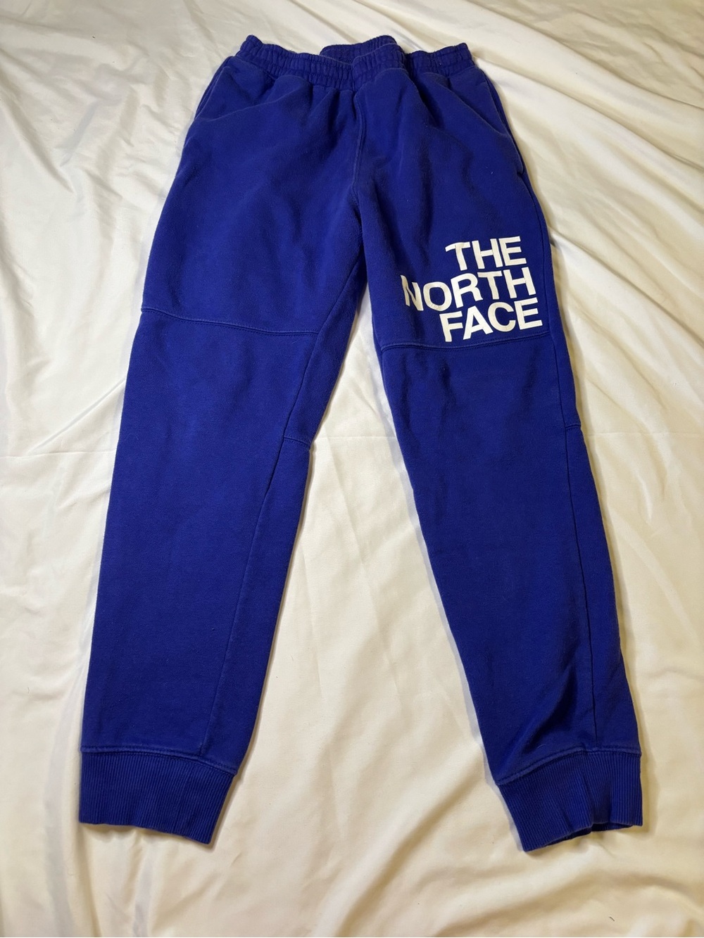 The North Face Boys Large 12 Blue Logo Fleece Jogger Sweatpants